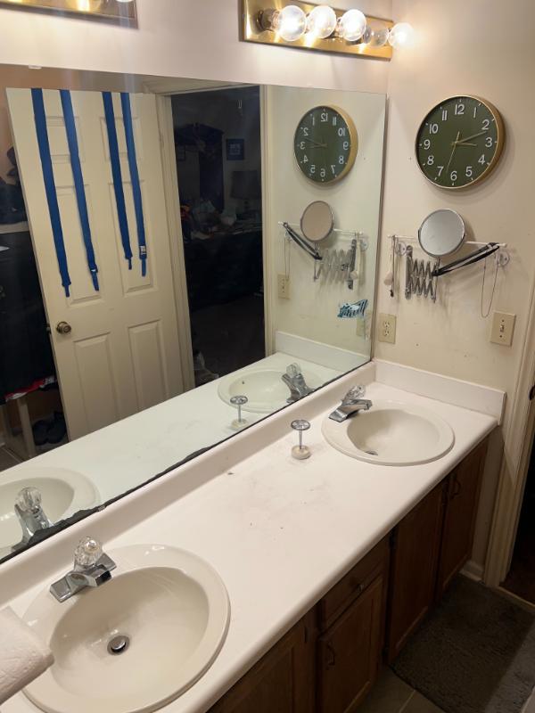 Double Vanity Before